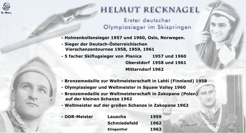 Grafik mit den sportlichen Erfolgen von Helmut Recknagel